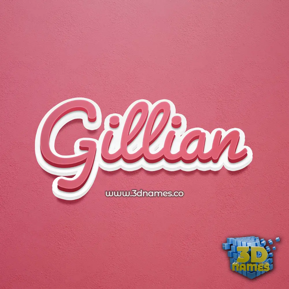 gillian in Red Scribble style - 3D name wallpaper