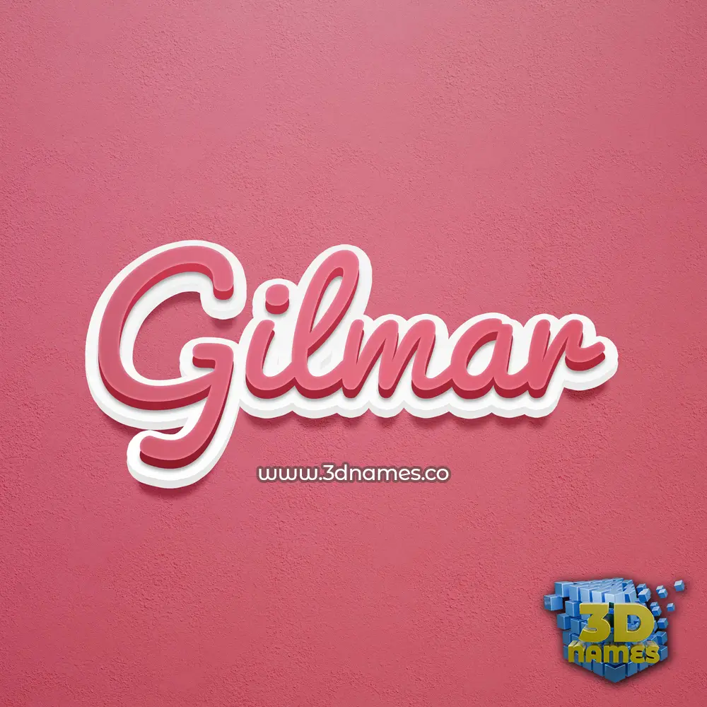 gilmar in Red Scribble style - 3D name wallpaper