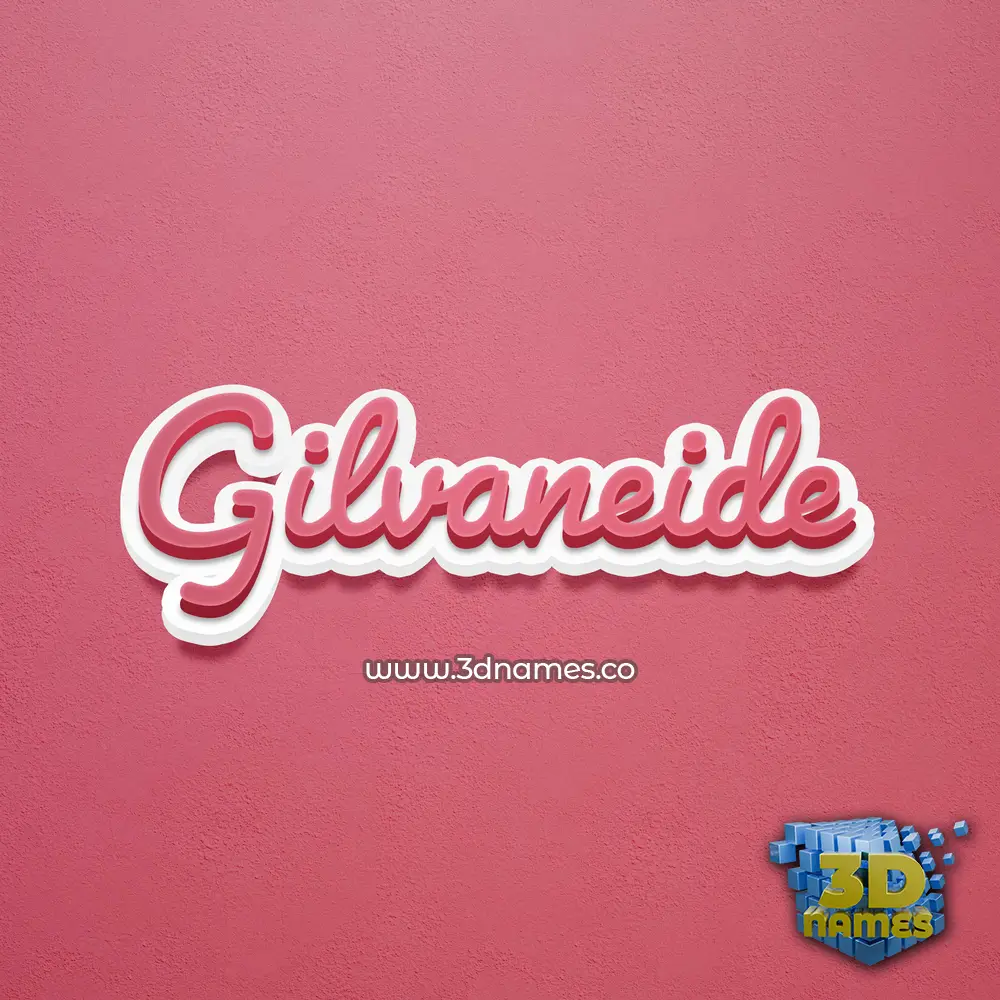 gilvaneide in Red Scribble style - 3D name wallpaper