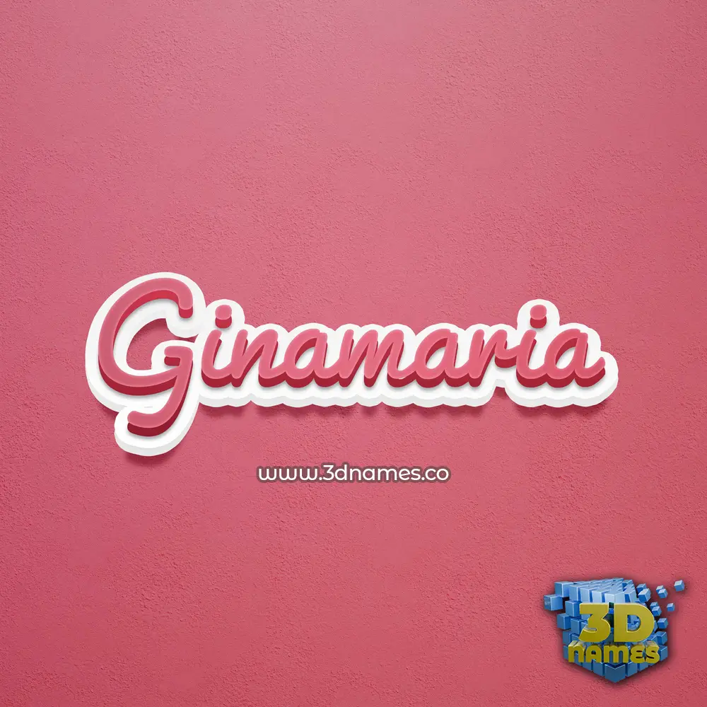 ginamaria in Red Scribble style - 3D name wallpaper