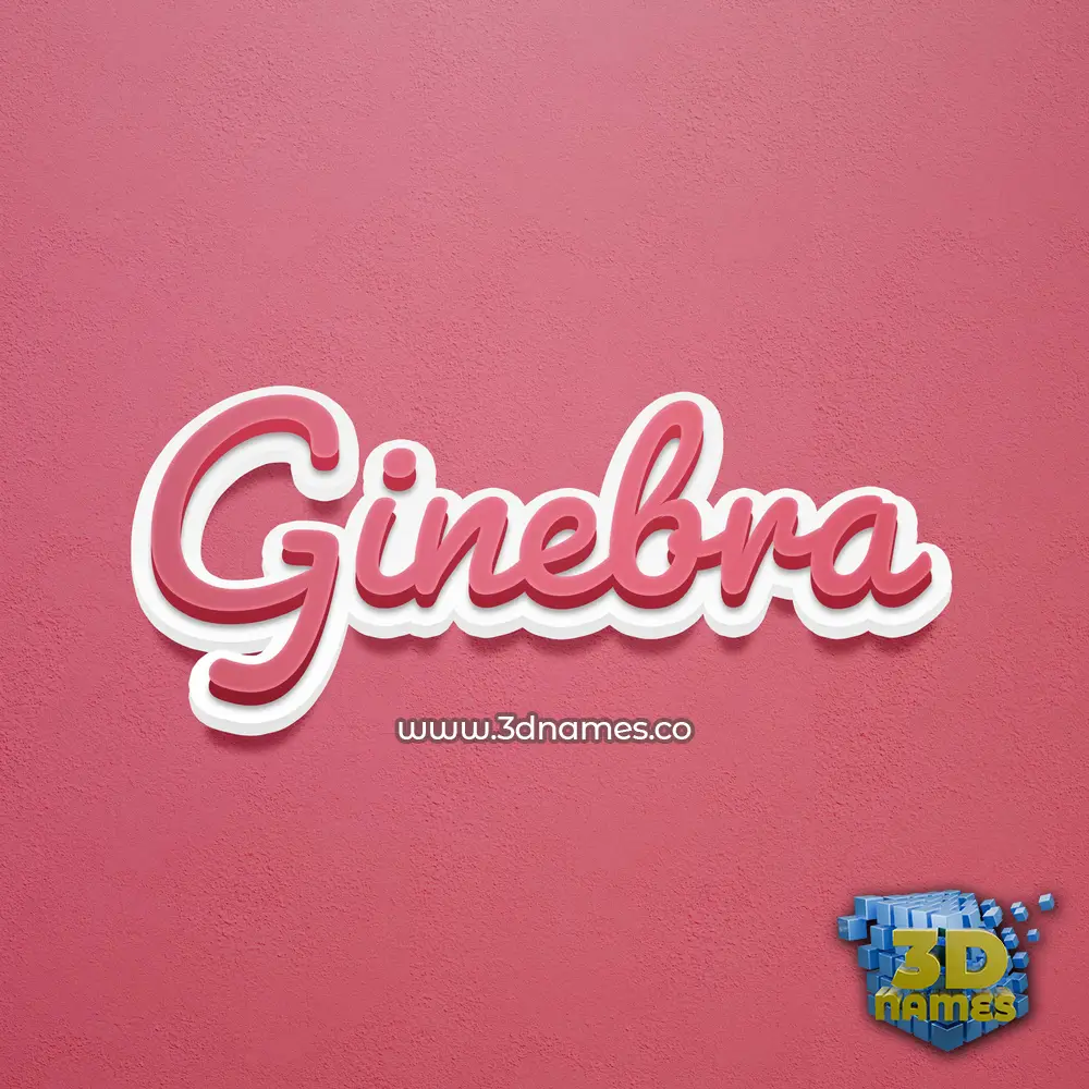 ginebra in Red Scribble style - 3D name wallpaper