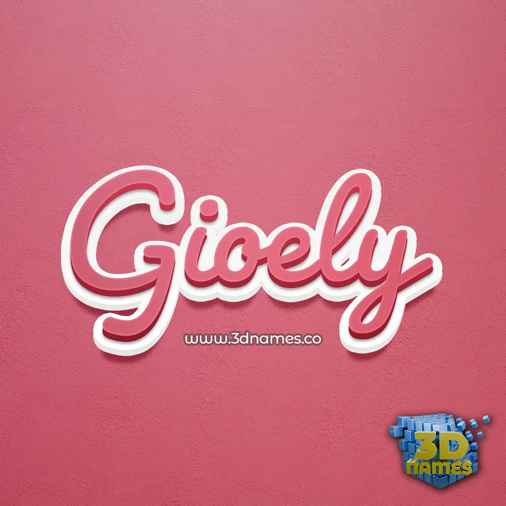 gioely in Red Scribble style - 3D name wallpaper