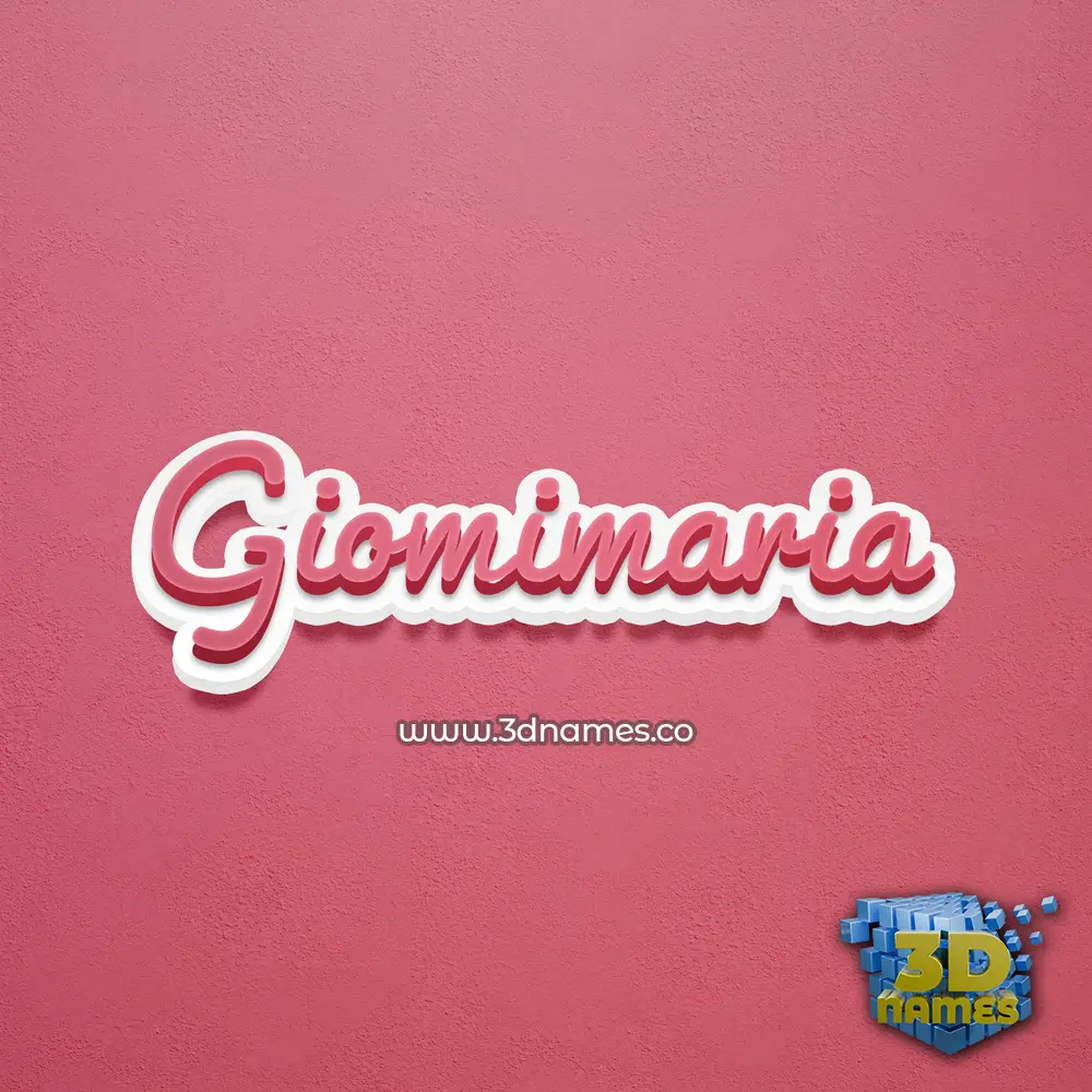 giomimaria in Red Scribble style - 3D name wallpaper