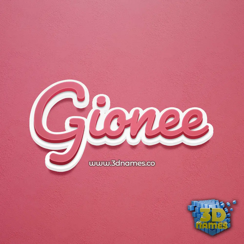 gionee in Red Scribble style - 3D name wallpaper
