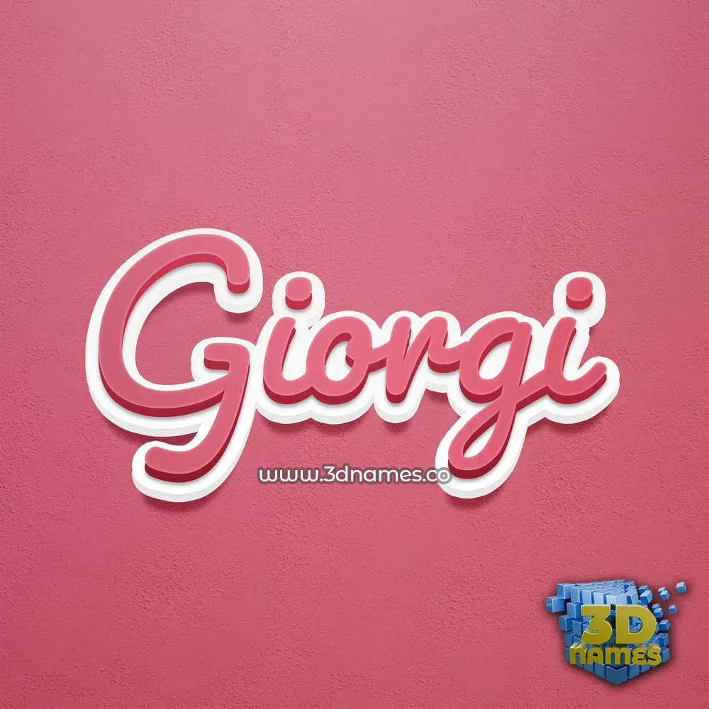giorgi in Red Scribble style - 3D name wallpaper