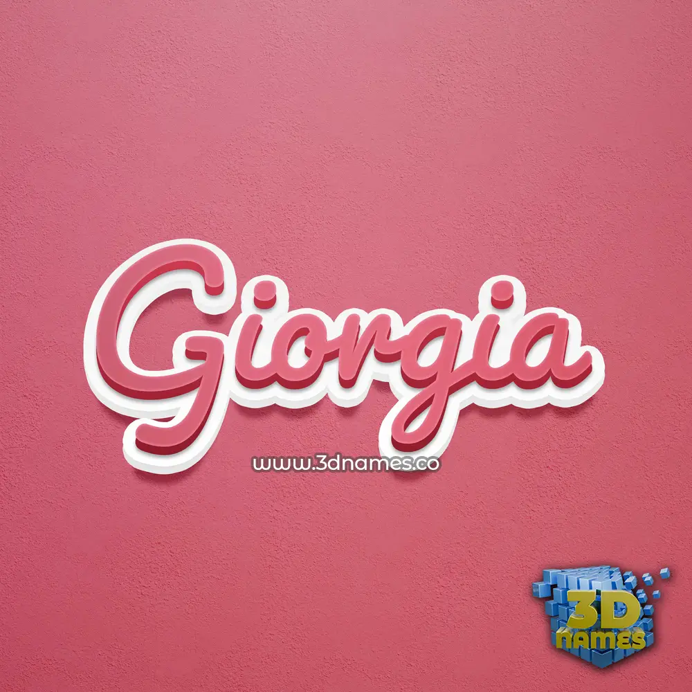 giorgia in Red Scribble style - 3D name wallpaper