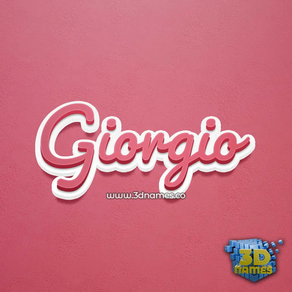 giorgio in Red Scribble style - 3D name wallpaper
