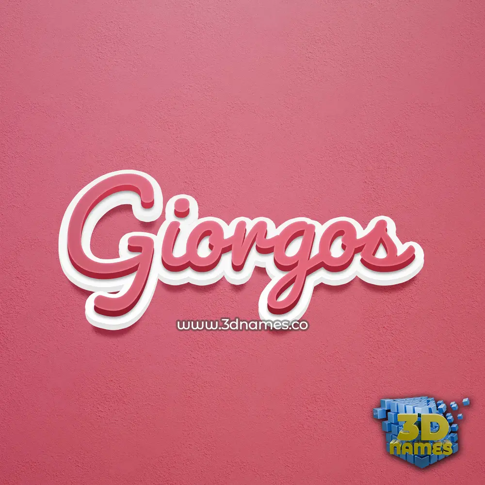 giorgos in Red Scribble style - 3D name wallpaper