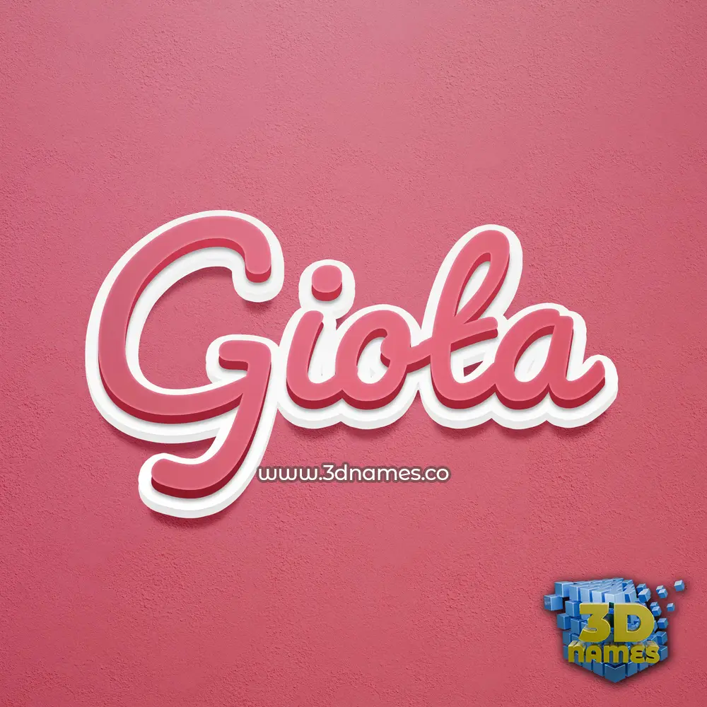 giota in Red Scribble style - 3D name wallpaper
