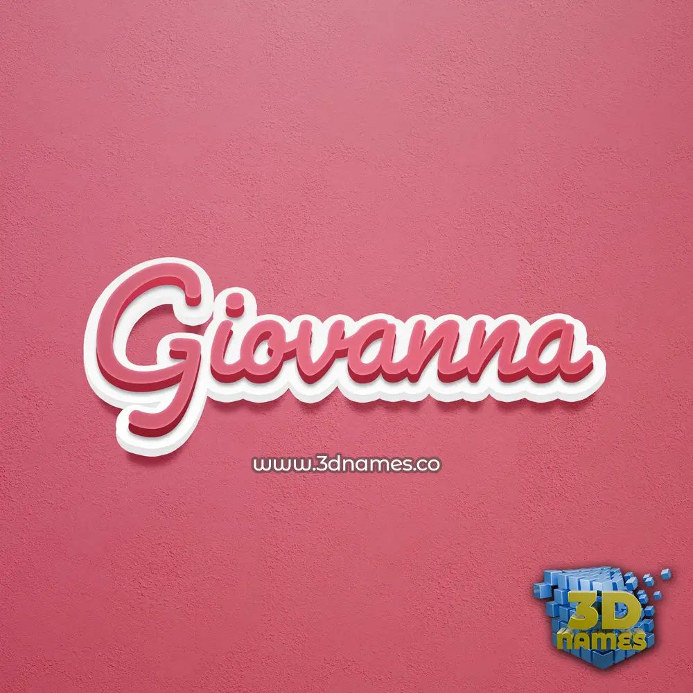 giovanna in Red Scribble style - 3D name wallpaper