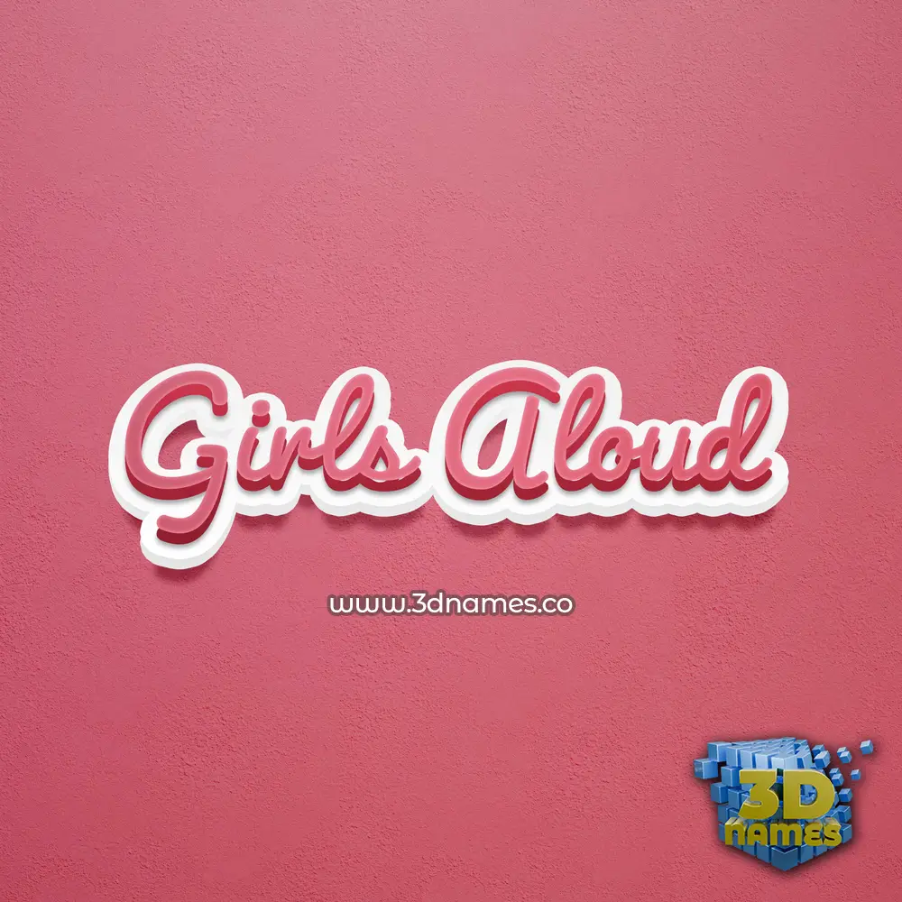 girls aloud in Red Scribble style - 3D name wallpaper