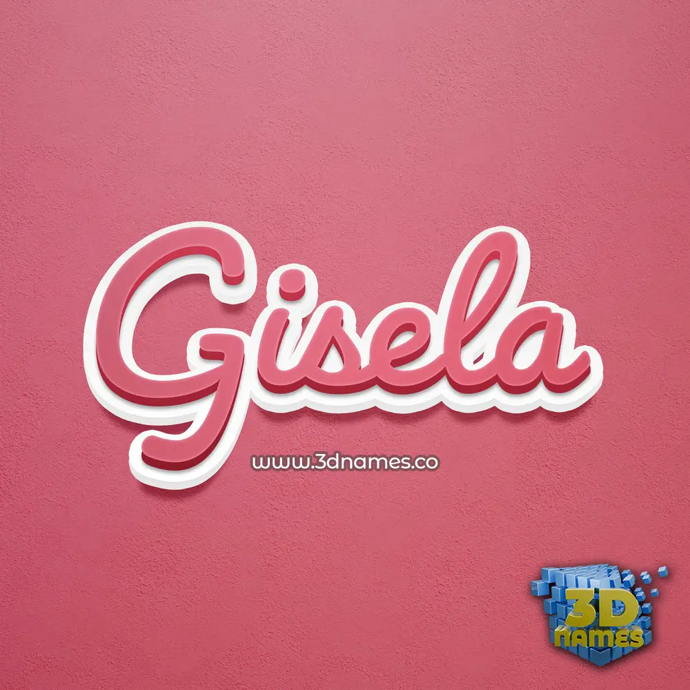 gisela in Red Scribble style - 3D name wallpaper