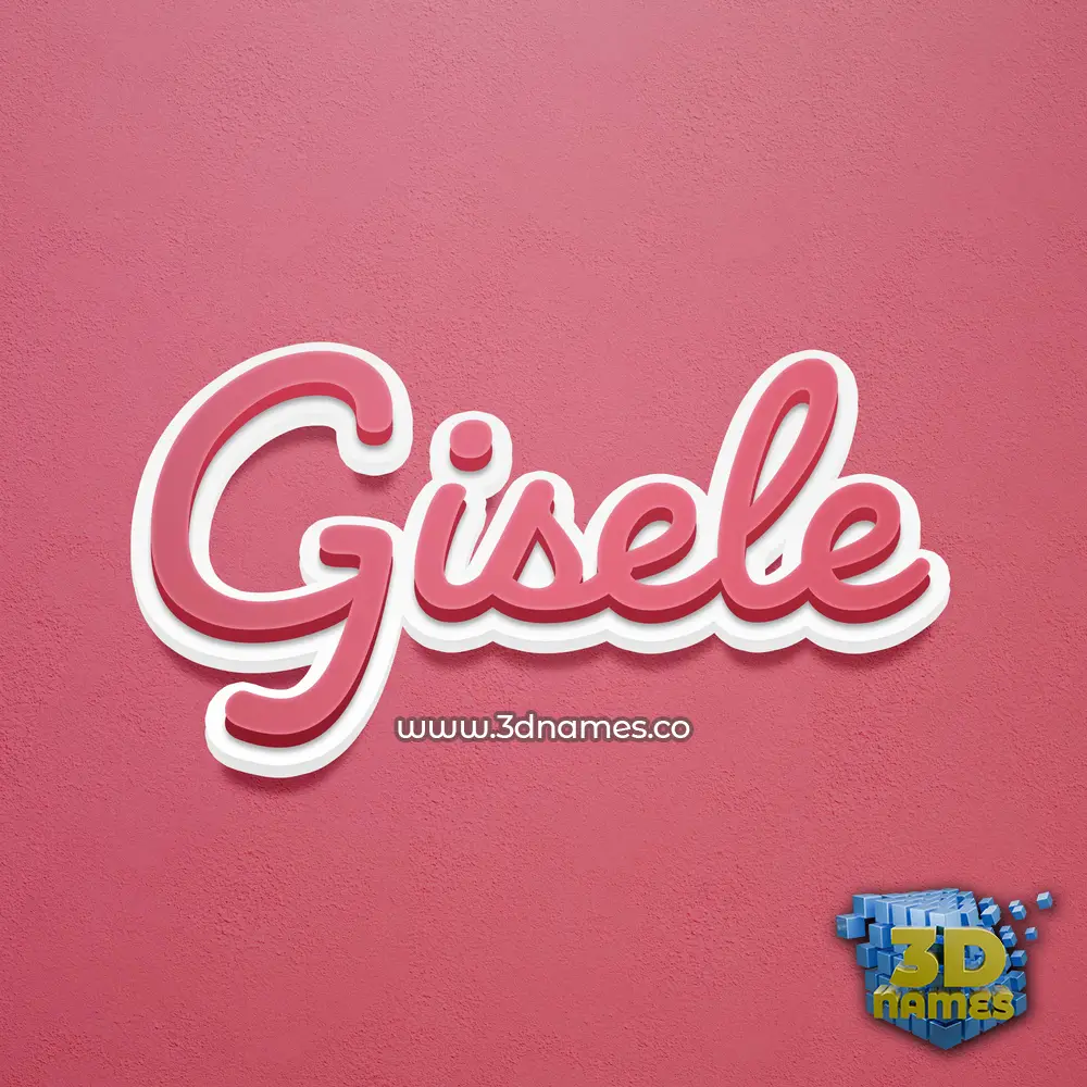 gisele in Red Scribble style - 3D name wallpaper