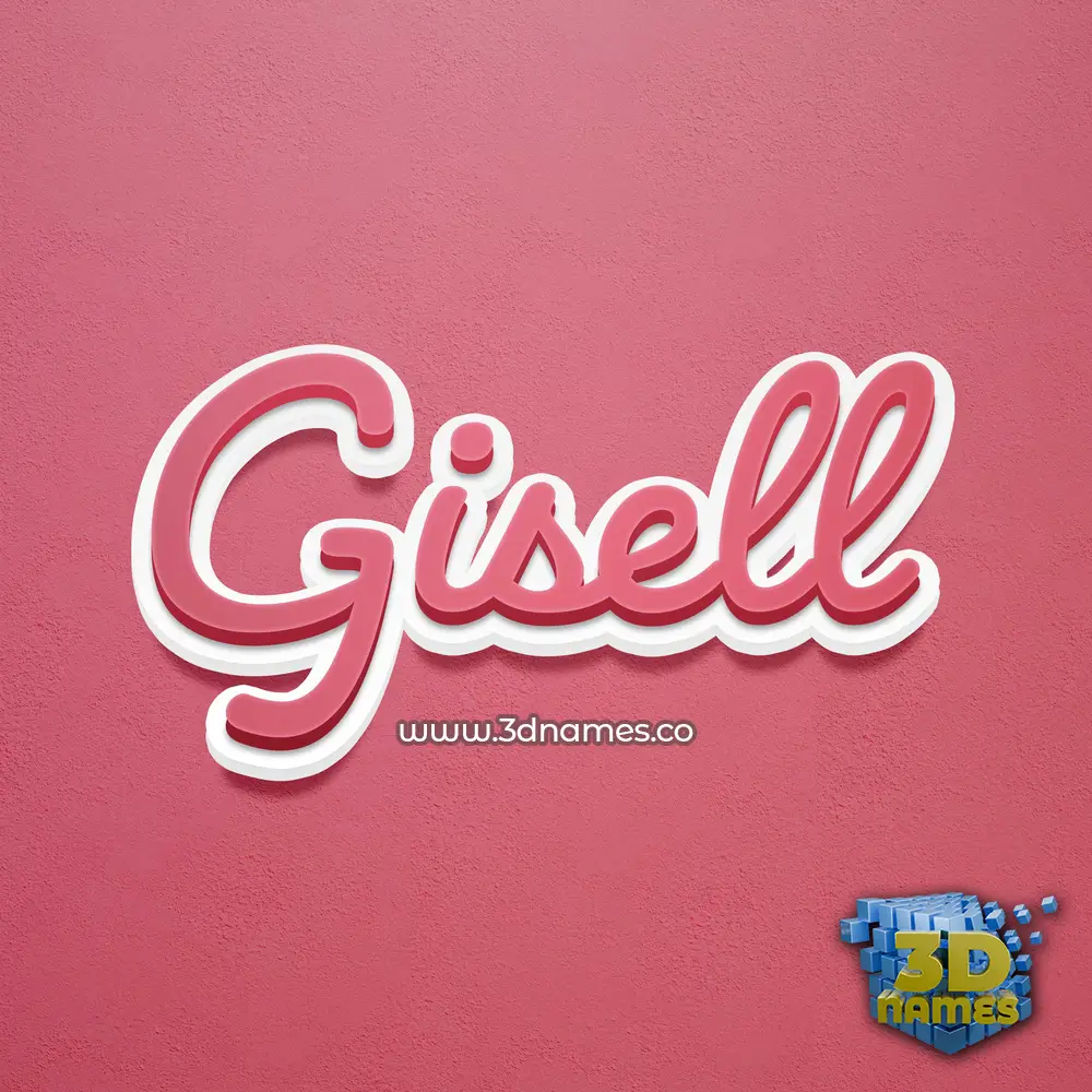 gisell in Red Scribble style - 3D name wallpaper