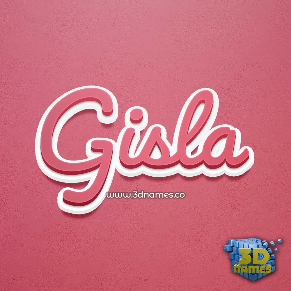 gisla in Red Scribble style - 3D name wallpaper