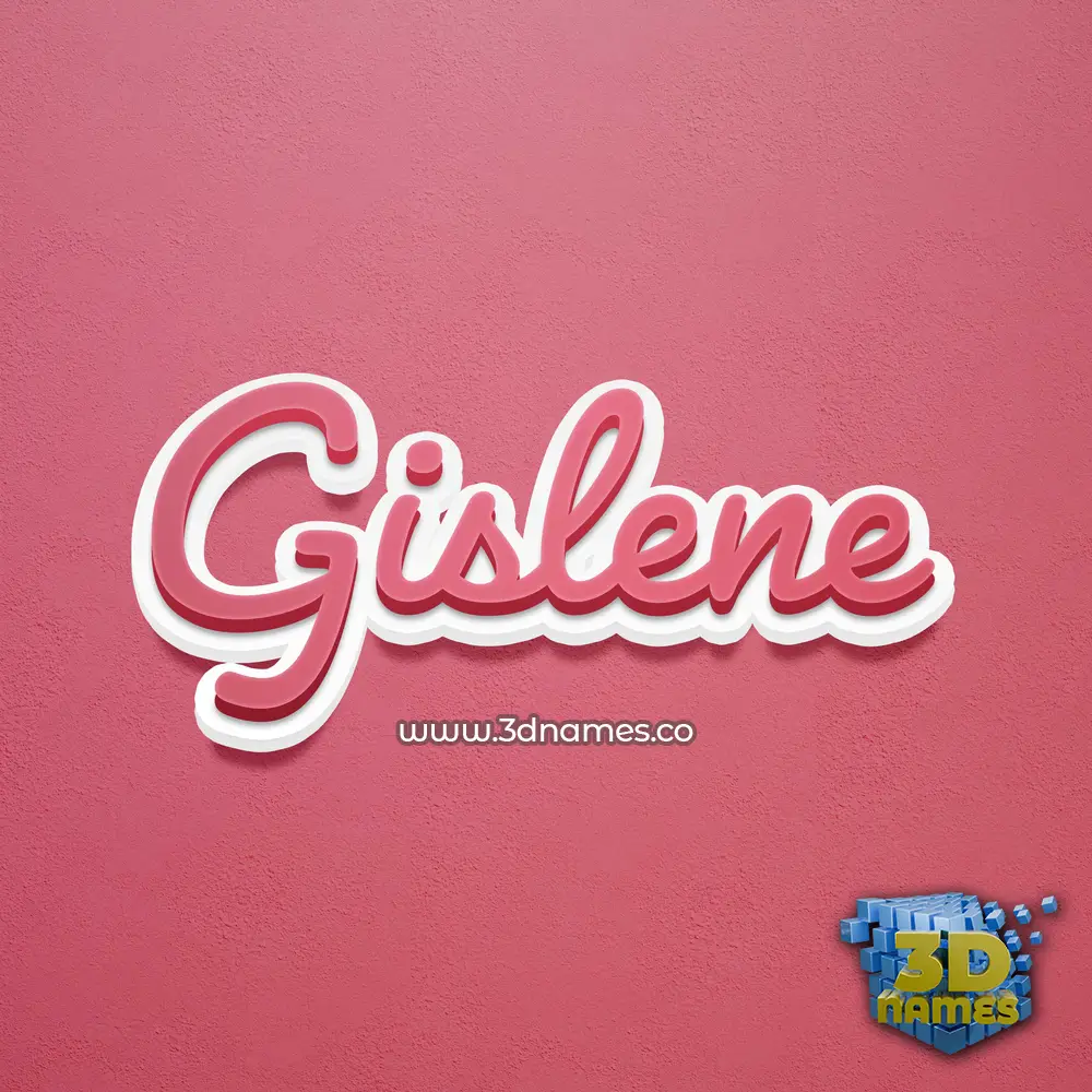 gislene in Red Scribble style - 3D name wallpaper