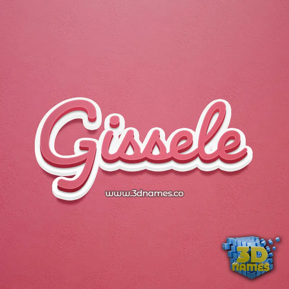 gissele in Red Scribble style - 3D name wallpaper