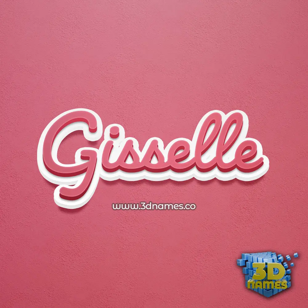 gisselle in Red Scribble style - 3D name wallpaper