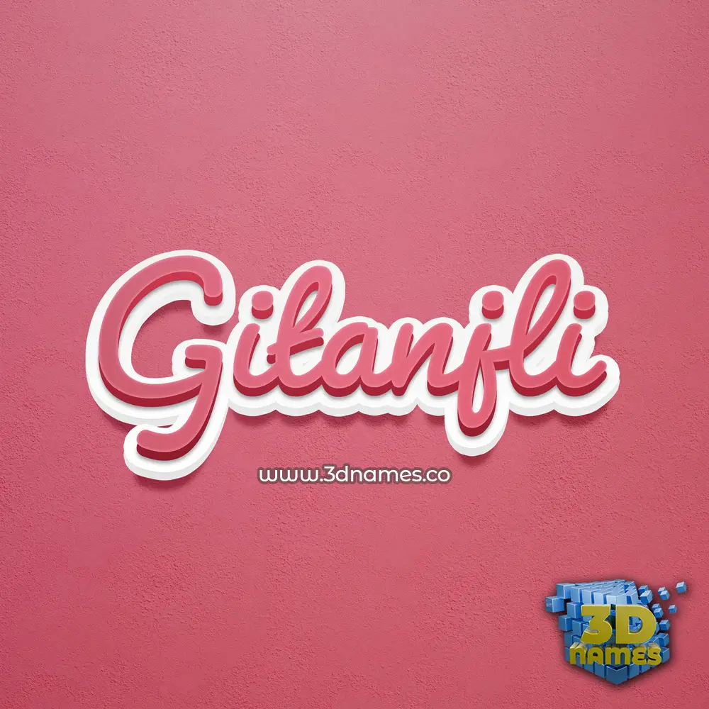 gitanjli in Red Scribble style - 3D name wallpaper