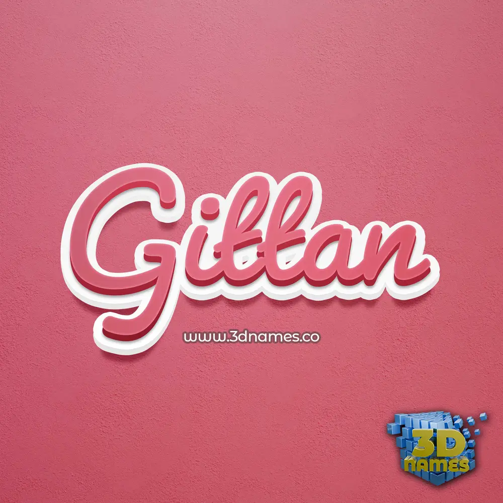 gittan in Red Scribble style - 3D name wallpaper