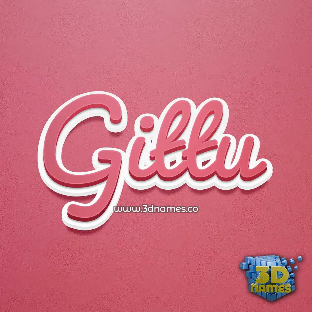 gittu in Red Scribble style - 3D name wallpaper