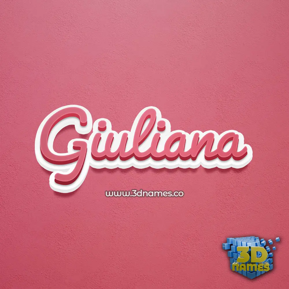 giuliana in Red Scribble style - 3D name wallpaper