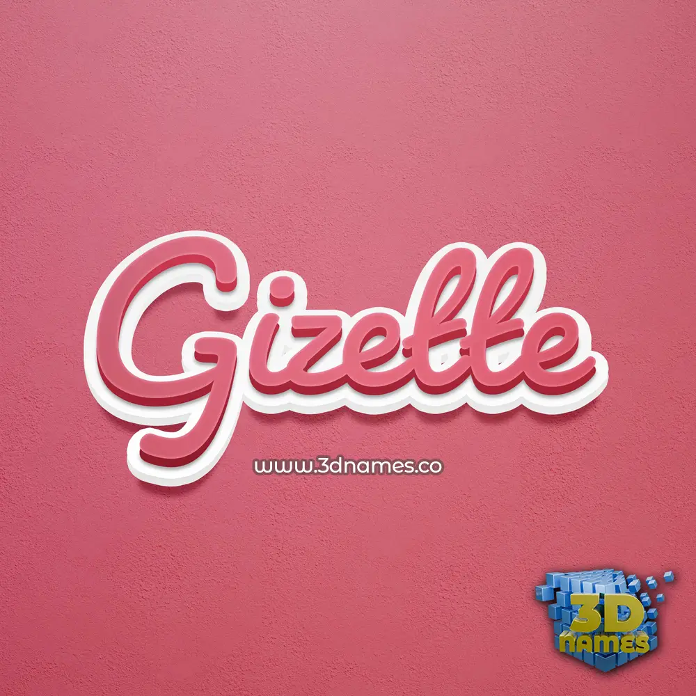 gizette in Red Scribble style - 3D name wallpaper
