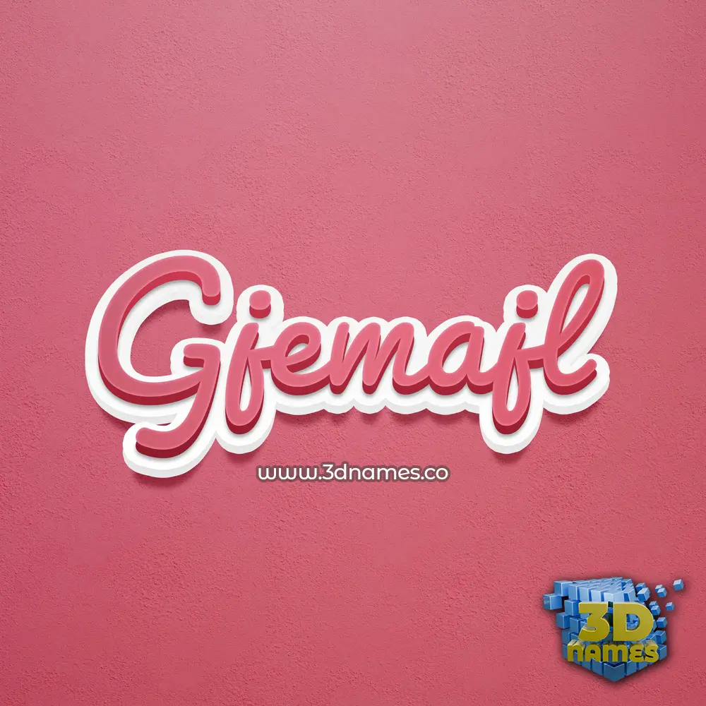gjemajl in Red Scribble style - 3D name wallpaper