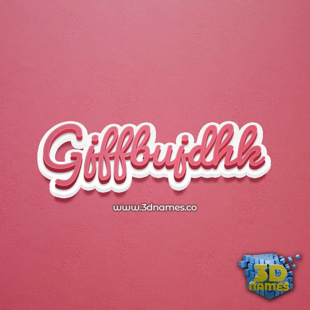 gjffbujdhk in Red Scribble style - 3D name wallpaper