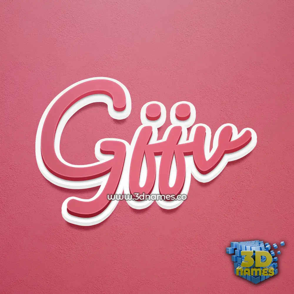 gjjv in Red Scribble style - 3D name wallpaper