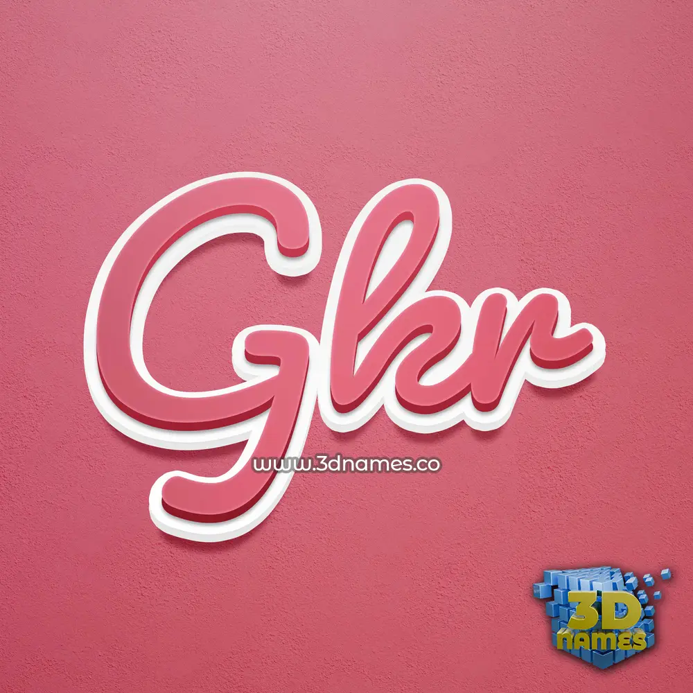 gkr in Red Scribble style - 3D name wallpaper