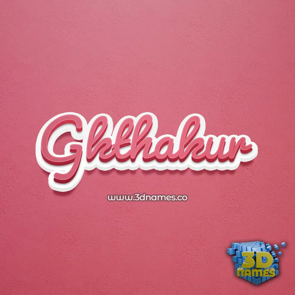 gkthakur in Red Scribble style - 3D name wallpaper