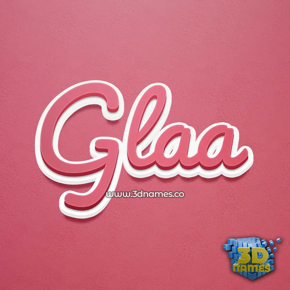 glaa in Red Scribble style - 3D name wallpaper