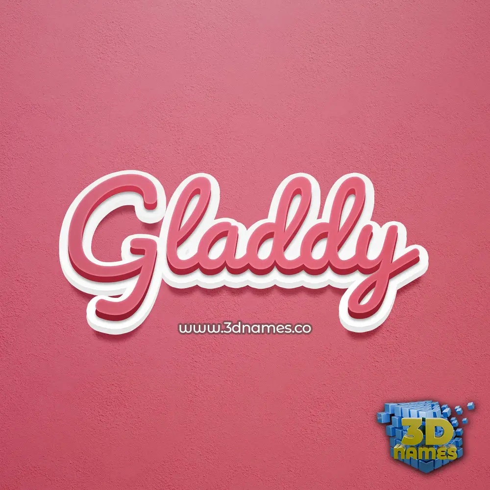 gladdy in Red Scribble style - 3D name wallpaper