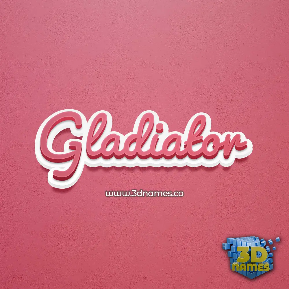 gladiator in Red Scribble style - 3D name wallpaper