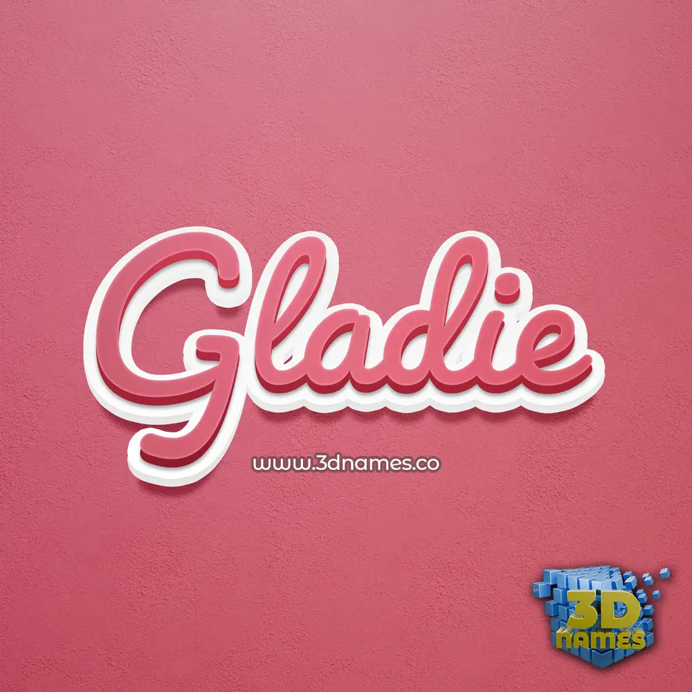 gladie in Red Scribble style - 3D name wallpaper