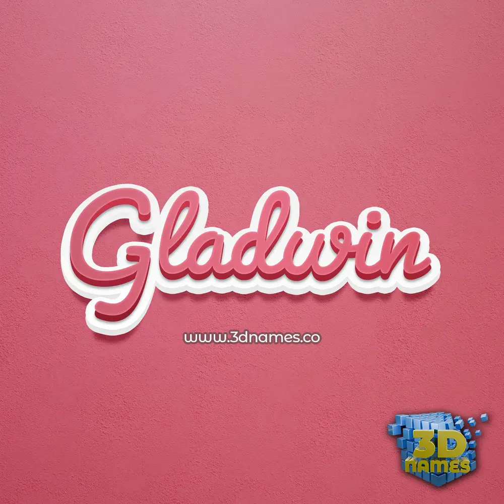 gladwin in Red Scribble style - 3D name wallpaper