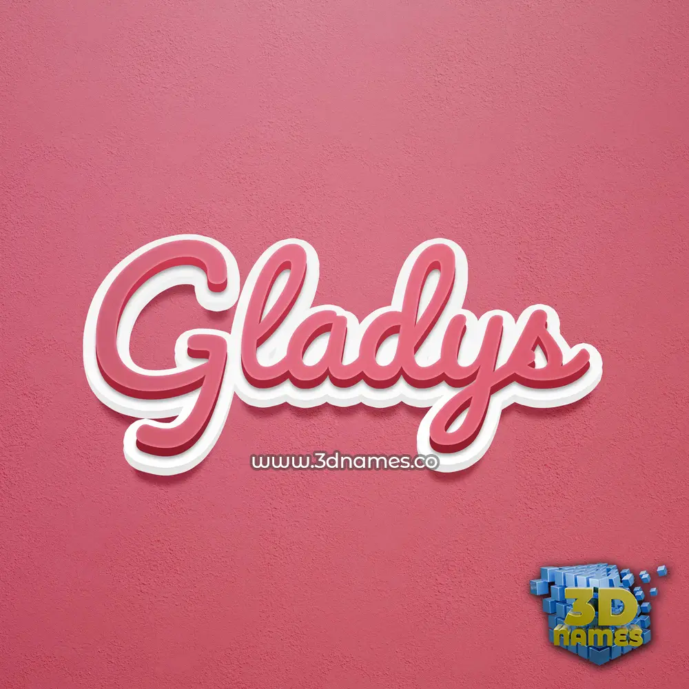 gladys in Red Scribble style - 3D name wallpaper