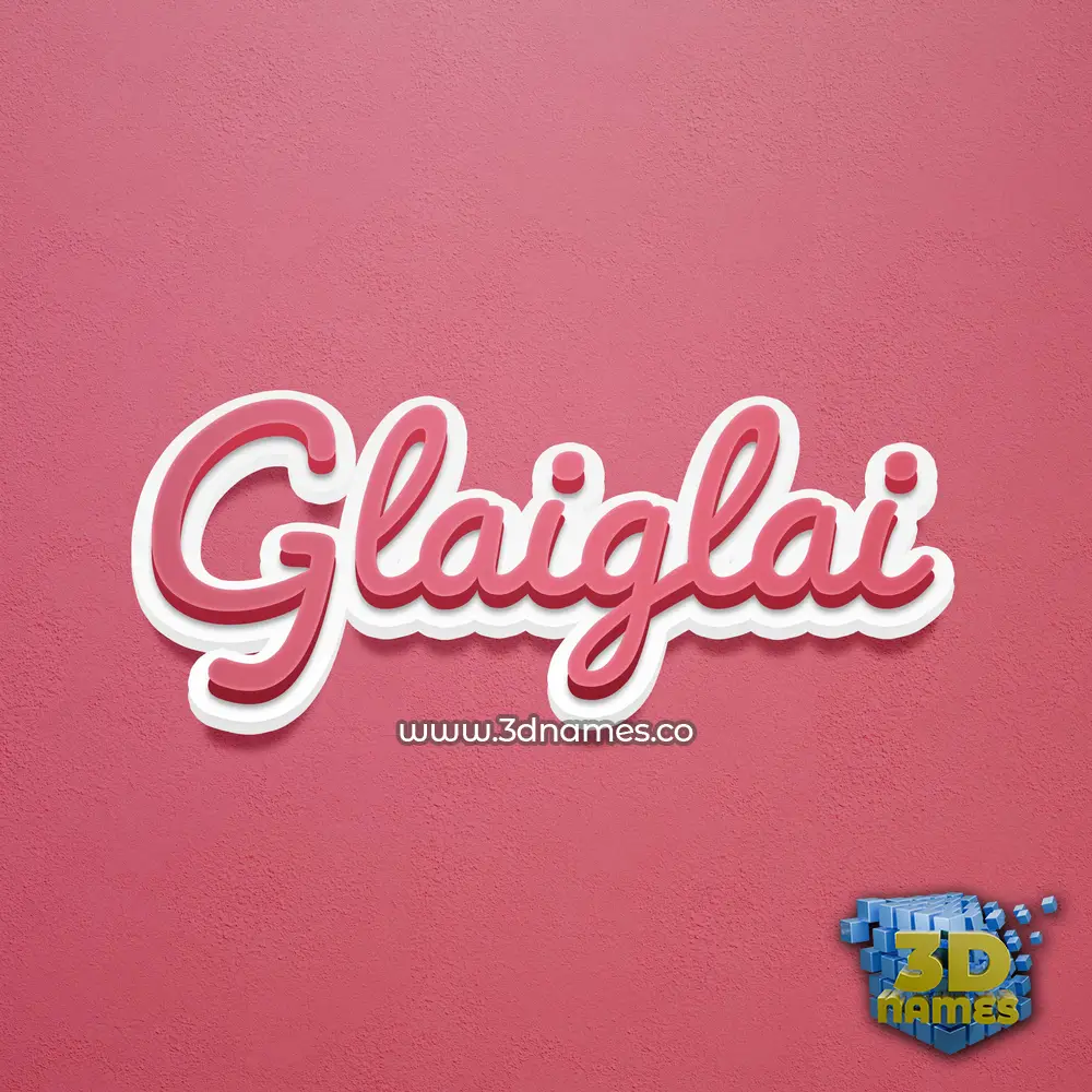 glaiglai in Red Scribble style - 3D name wallpaper