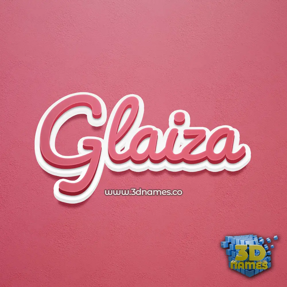 glaiza in Red Scribble style - 3D name wallpaper