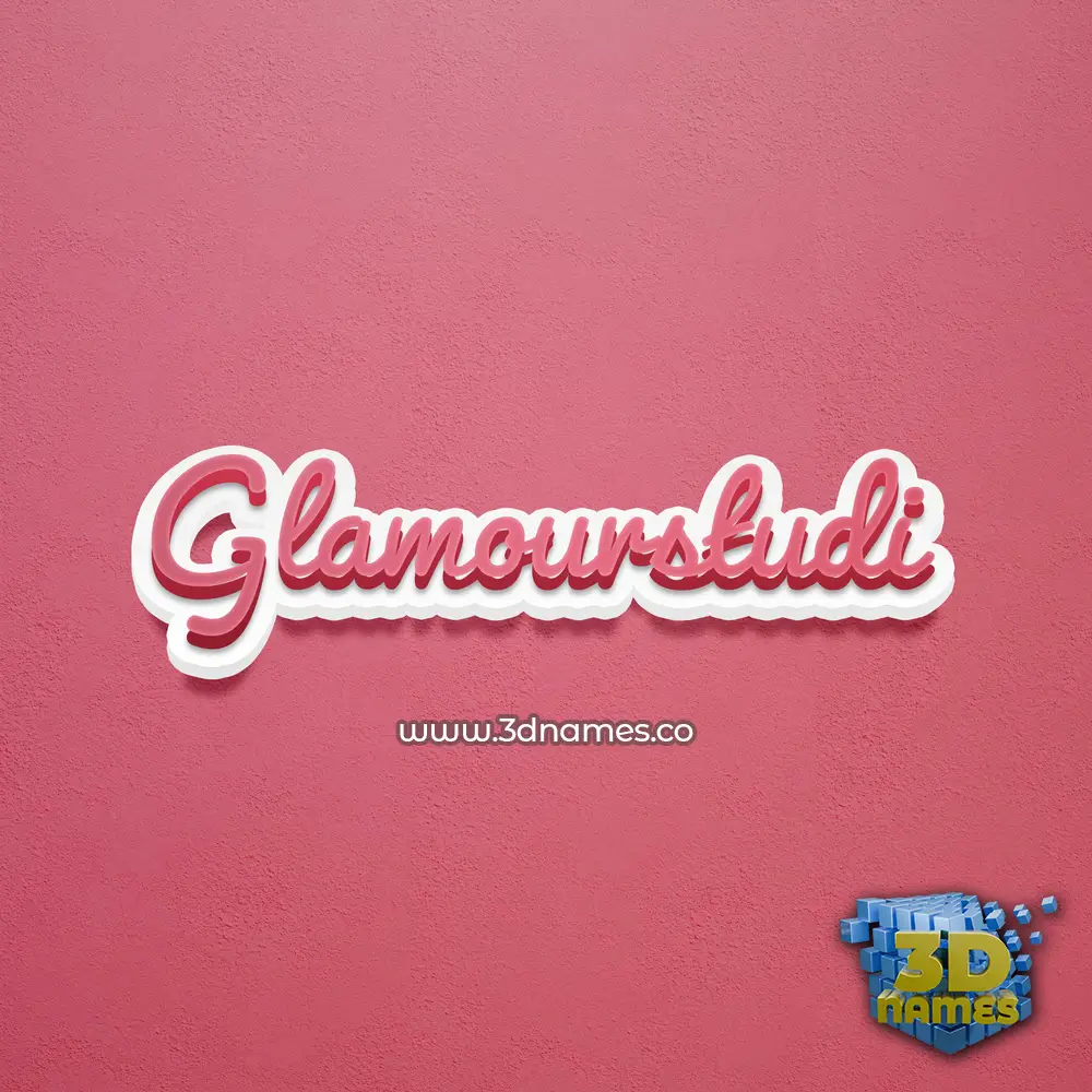 glamourstudi in Red Scribble style - 3D name wallpaper