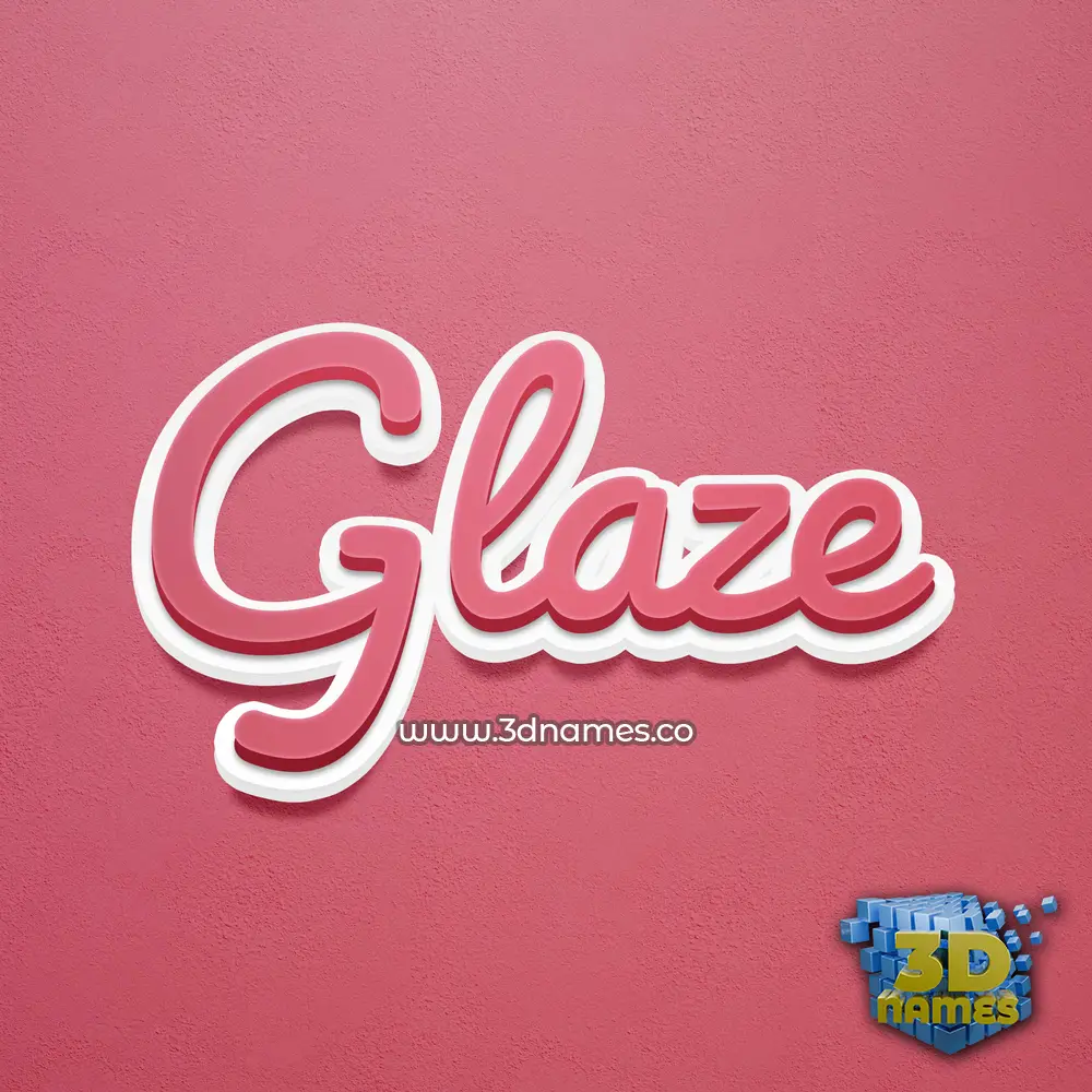 glaze in Red Scribble style - 3D name wallpaper
