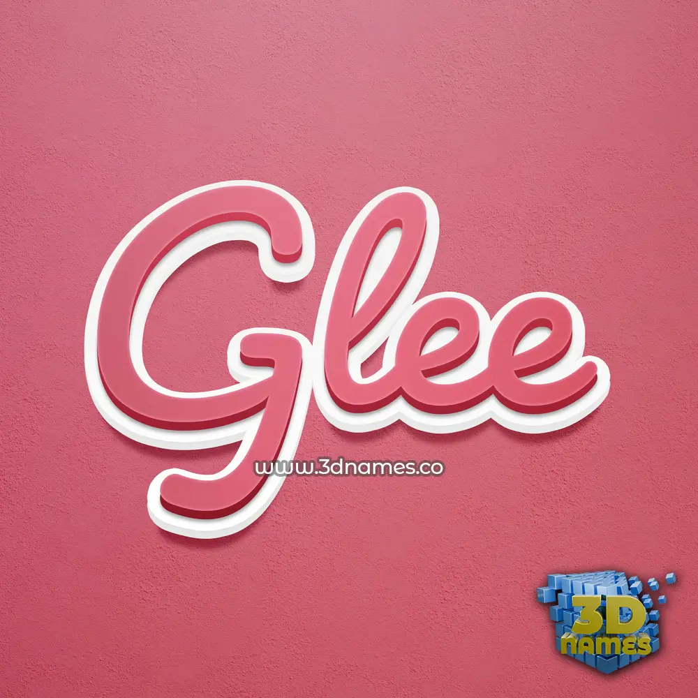 glee in Red Scribble style - 3D name wallpaper