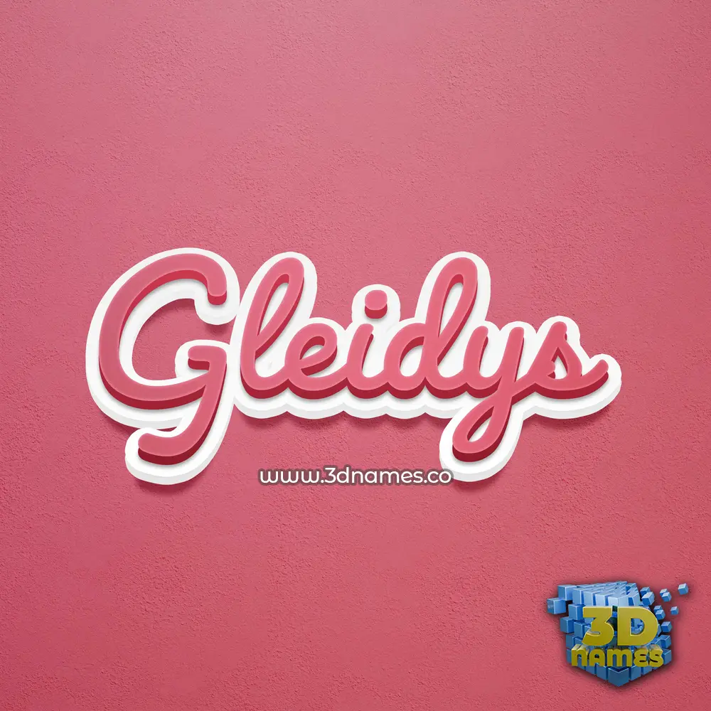 gleidys in Red Scribble style - 3D name wallpaper