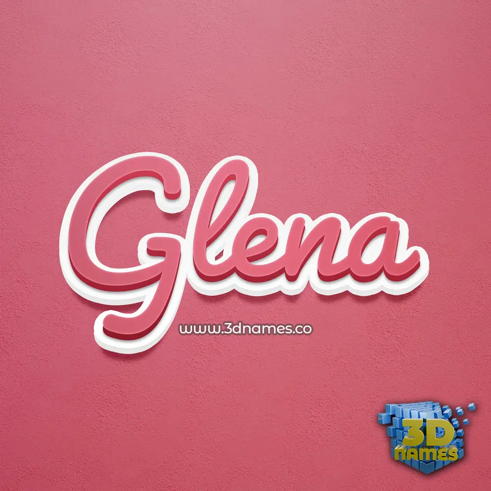 glena in Red Scribble style - 3D name wallpaper