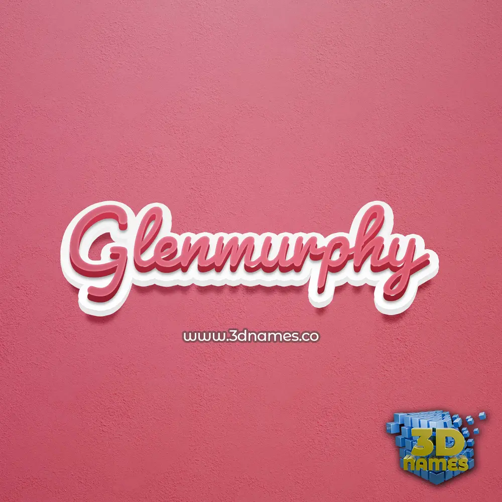 glenmurphy in Red Scribble style - 3D name wallpaper