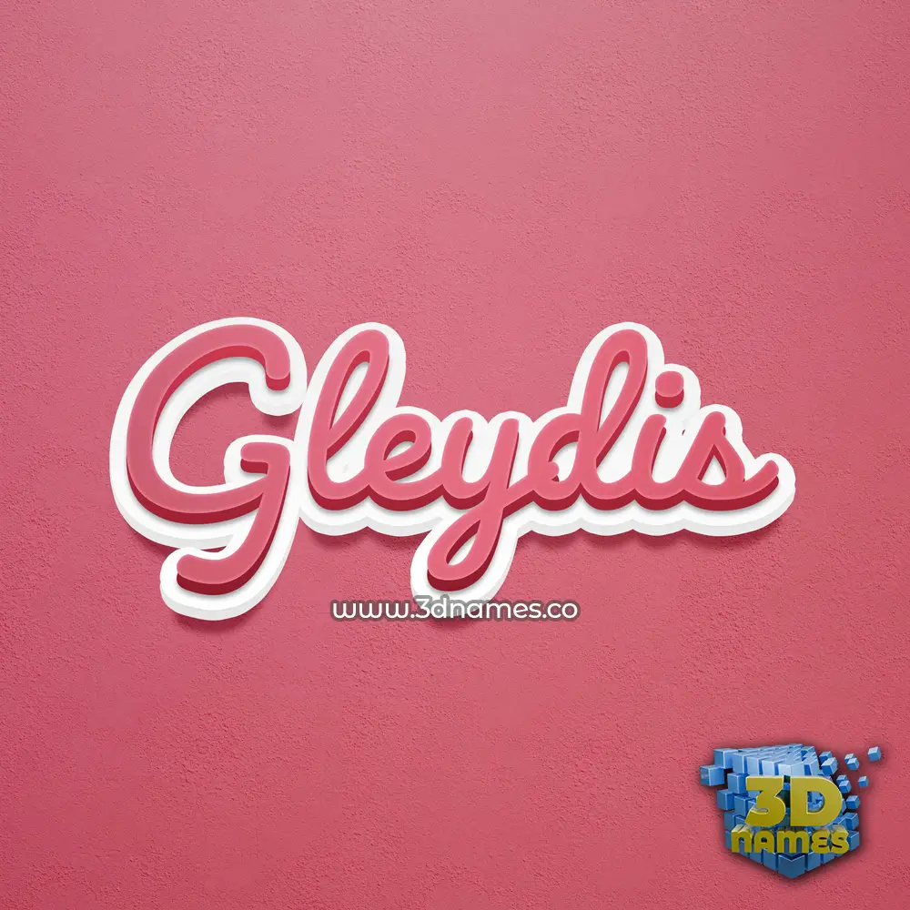 gleydis in Red Scribble style - 3D name wallpaper
