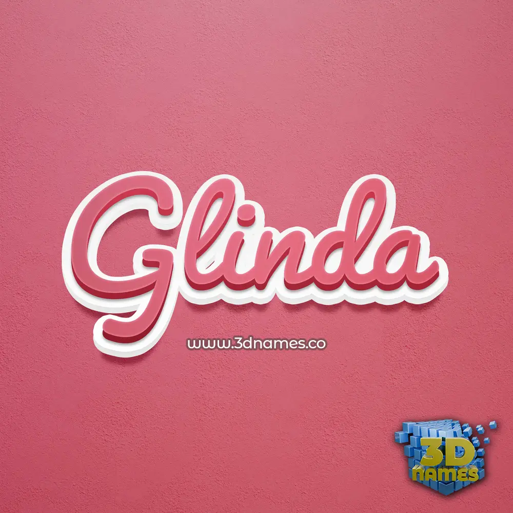 glinda in Red Scribble style - 3D name wallpaper