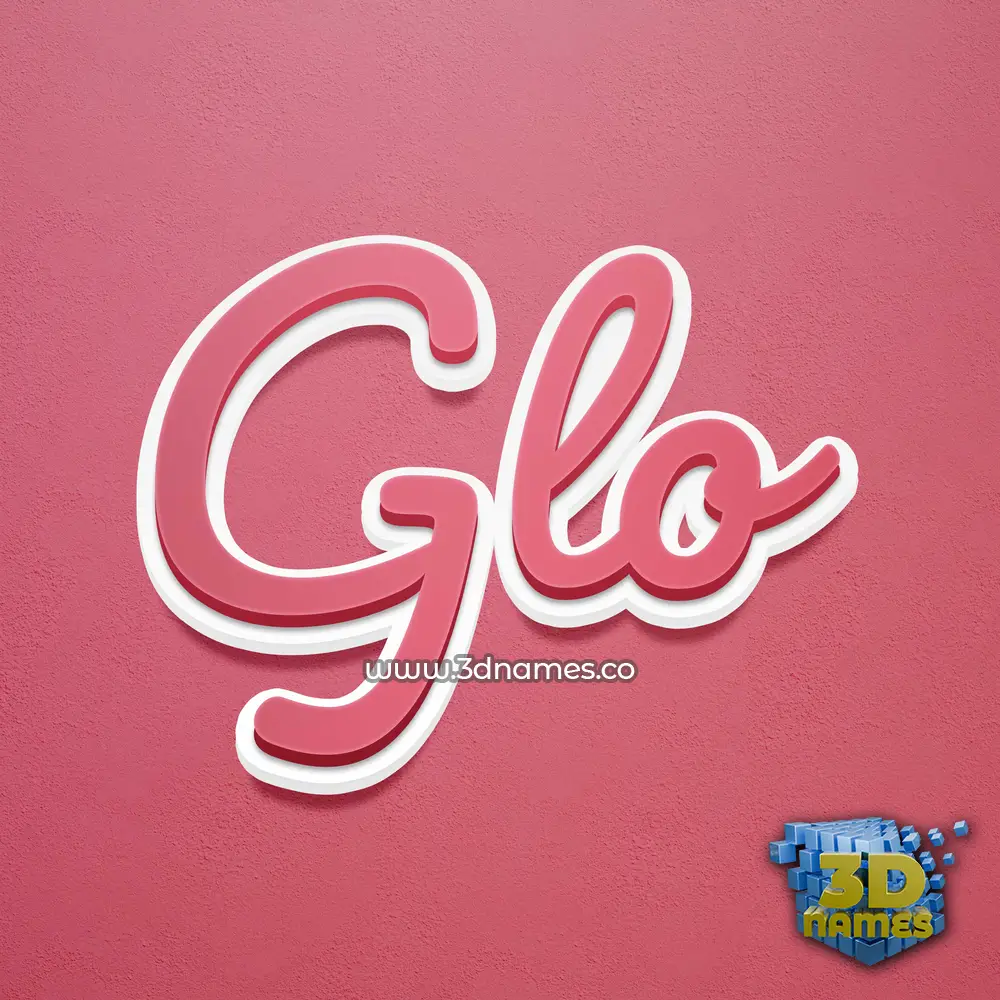 glo in Red Scribble style - 3D name wallpaper