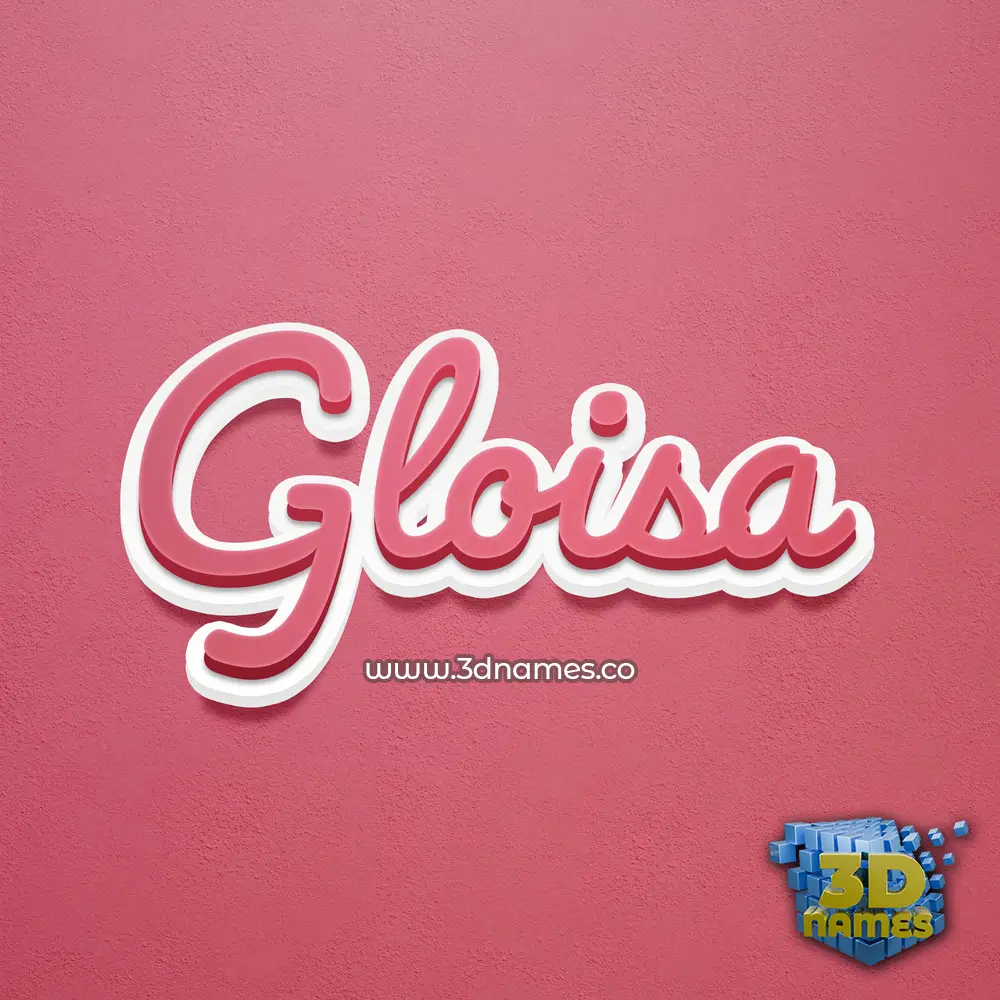 gloisa in Red Scribble style - 3D name wallpaper